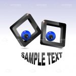 Abstract Crazy Eyes with Sample Text